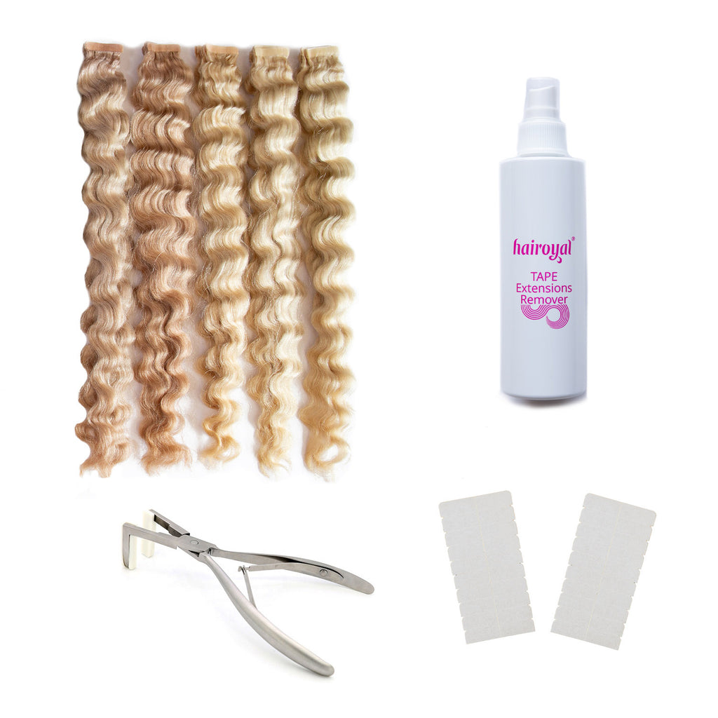 Tape Extensions Starter-Kit (wavy) - Luxury Line